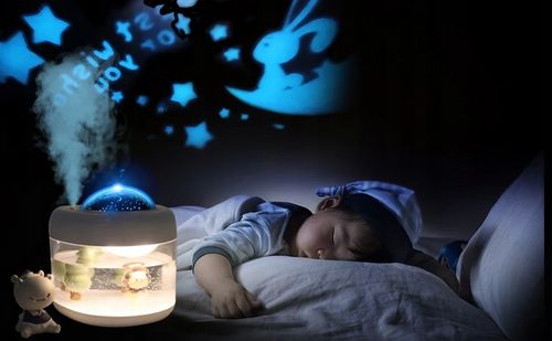 NAWILŻACZ POWIETRZA LAMPKA NOCNA Z PROJEKTOREM GWIAZD TYGRYSEK DLA na Arena.pl