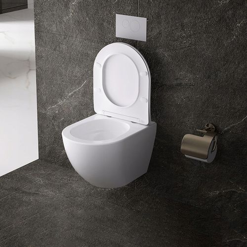 MISKA WC WISZĄCA TORNADO NERO-WH-03 BIAŁA DESKA WOLNOOPADAJĄCA DUROPLAST NE na Arena.pl