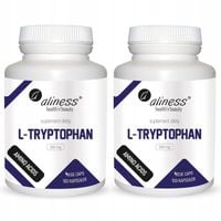 2x Aliness L-TRYPTOFAN Tryptophan 500 mg 100 kaps DOBRY SEN STRES