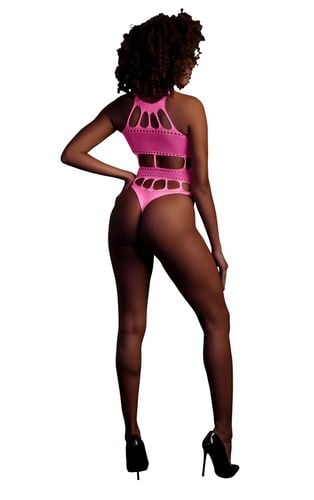 Body With Grecian Neckline - Neon Pink - Xs/Xl na Arena.pl