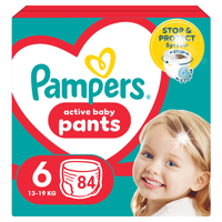 PAMPERS PANTS 6 ROZMIAR PIELUCHOMAJTKI DLA DZIECI 13-19kg MEGA ZAPAS 84szt