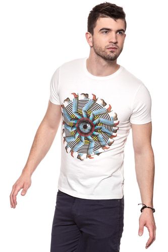 WRANGLER SLABBINK TEE OFFWHITE W7B56FK02 S na Arena.pl