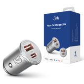 accessories - 3mk hyper car charger 30w pd qc pps usb 1a1c silver