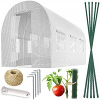 Tunel foliowy ogrodowy szklarnia ogrodowa 2x3,5m foliak tyczki 7m2 biały
