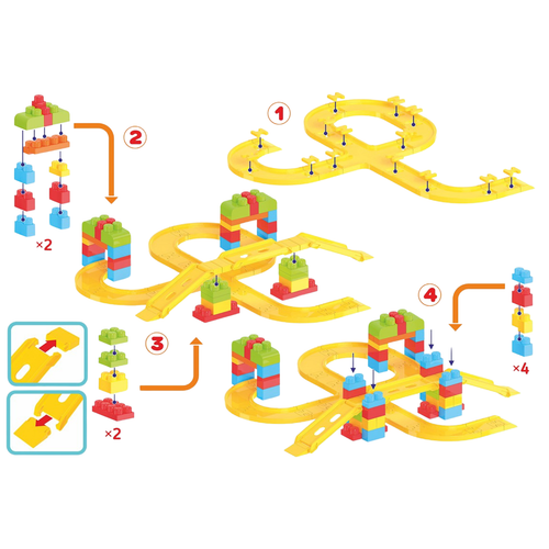 Edukacyjne Klocki Konstruktor Torów Z Autami Dla Dzieci 8324 na Arena.pl
