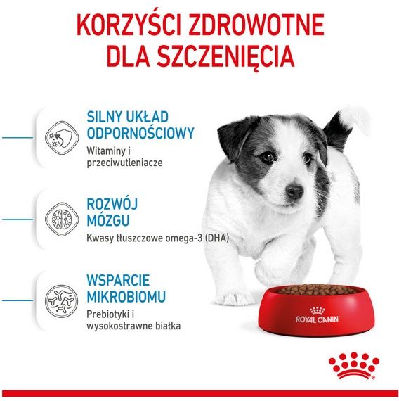 Karma sucha opracowana specjalnie dla szczeniąt małych ras Royal Canin 4kg zdjęcie 3