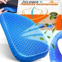 PODUSZKA ORTOPEDYCZNA ŻELOWA NA KRZESŁO FOTEL PODKŁADKA POKROWIEC