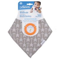 Dr. Brown's Chustka, apaszka, śliniak z gryzakiem - szare strzały