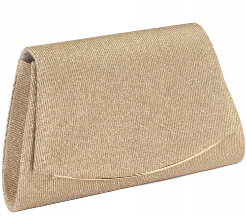 Złota Torebka Wieczorowa Kopertówka Wizytowa Mała Łańcuszek Elegancka na Arena.pl