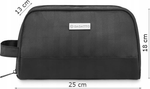 Kosmetyczka Podróżna Organizer na kosmetyki Saszetka czarny jodełka na Arena.pl