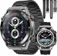 Zegarek SMARTWATCH MĘSKI ROZMOWY CIŚNIENIE POGODA KOMPAS NFC 3paski 400mAh