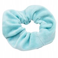 Gumka do włosów scrunchies welur błękitna