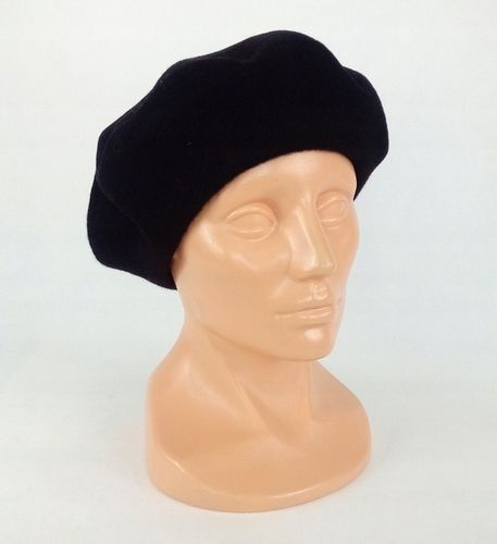 96 Klasyczny BERET FEZKO CZARNY rozm. 11,5 (duży) na Arena.pl