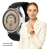 Pasek do Huawei Watch GT 5 Pro 42mm opaska czarny z teleskopami KOLORY 18mm