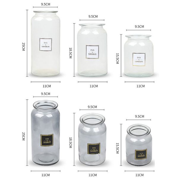 Wazon W Stylu Skandynawskim Dekoracja Nowoczesnego Wnętrza Transparentny A-S zdjęcie 3