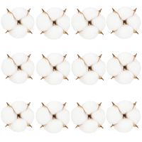 Sztuczna bawełna 12 szt. ozdoby świąteczne na druciku dekoracja do stroika