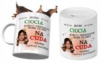 Dla Cioci Zestaw Kubek + Skarbonka Na Prezent Z Nadrukiem Ze Zdjęciem