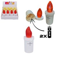 świeczka led na baterie lr6 / aa  3 kolory płomienia 11cm. śr.3,5cm 11646