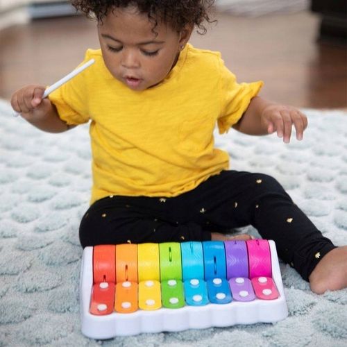Ksylofon dla dzieci Instrument kolorowe grające Cymbałki Fat Brain Toys na Arena.pl