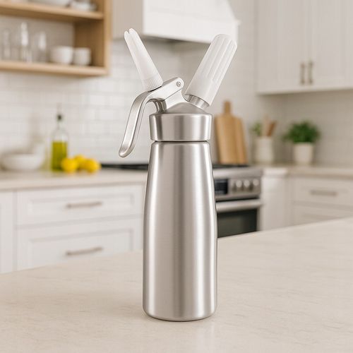 Syfon QUICK CREAM WHIPPER do Bitej Śmietany Saturator Srebrny 0,5L ART na Arena.pl