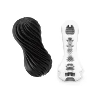 tenga flex rocky black - elastyczny system spiralny, czarny