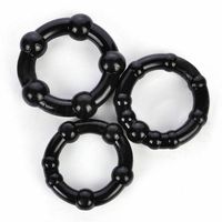 Zestaw żelowych pierścieni erekcyjnych Big Boss z wypustkami - 3 sztuki