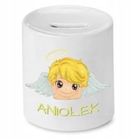 Skarbonka Dla Dzieci Aniołek Prezent Z Nadrukiem Ze Zdjęciem