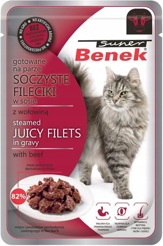 Benek Mokra karma Fileciki Saszetki dla kota Mix Smaków 32x85g na Arena.pl