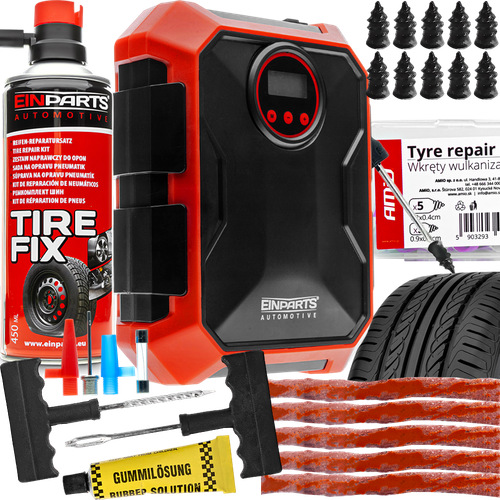 ZESTAW NAPRAWCZY DO OPON KOMPRESOR USZCZELNIACZ SZYDŁO SZNUR 10 X WKRĘTY na Arena.pl