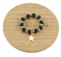 PIERŚCIONEK ELASTYCZNY STAL CHIRURGICZNA GWIAZDKA