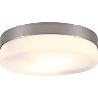 Okrągła LAMPA plafon OPAL 48402 Globo sufitowa OPRAWA nikiel biała