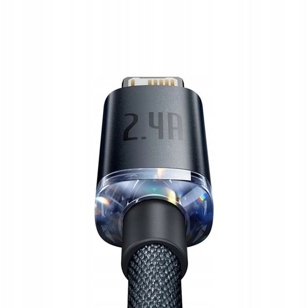 BASEUS KABEL USB DO APPLE LIGHTNING 8-PIN 2,4A 2M CZARNY + GRATIS RYSIK zdjęcie 10