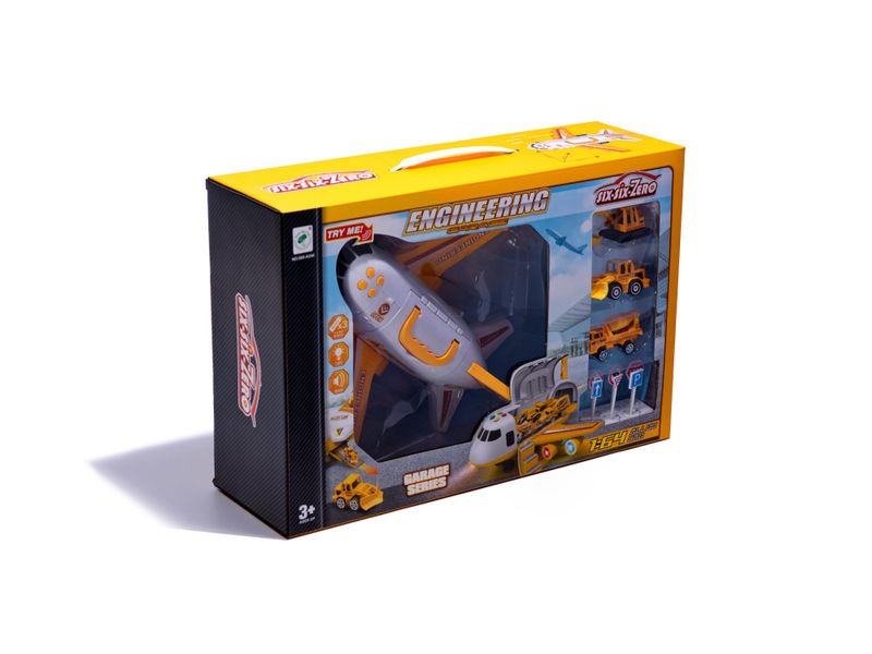 Transporter samolot + 3 auta pojazdy budowlane zdjęcie 3