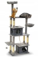 DRAPAK dla kota legowisko domek 7 poziomów 160 cm szary Royal&Petsky