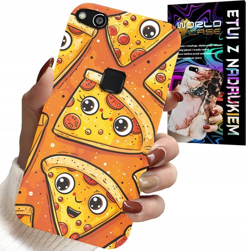 ETUI DO HUAWEI P10 LITE - SŁODKIE UŚMIECHNIĘTE PIZZE CASE + SZKŁO na Arena.pl