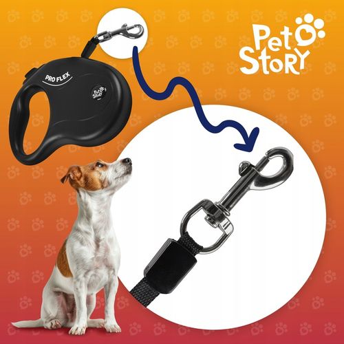 PRO FLEX Smycz AUTOMATYCZNA TAŚMA dla DUŻEGO PSA do 50kg 5m L na Arena.pl