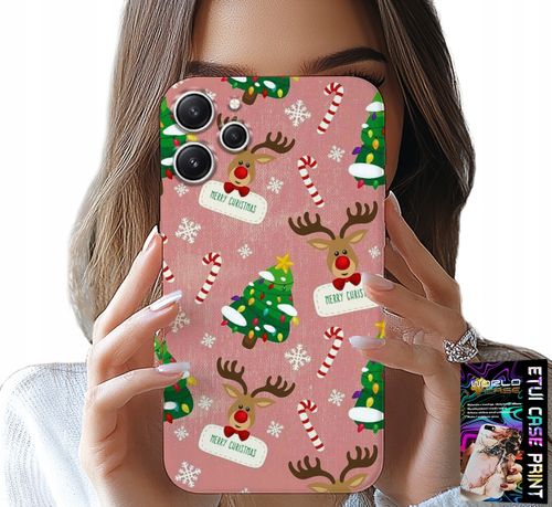 ETUI DO XIAOMI REDMI 12 4G - ŚWIĄTECZNE RENIFERY CHOINKI LASKA WZORY na Arena.pl