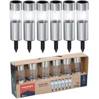 LAMPA SOLARNA 4,5X15CM INOX 6SZT GRUNDIG