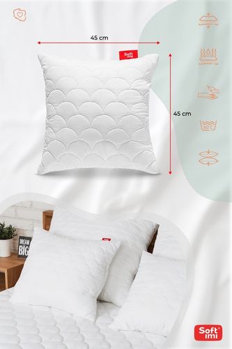 2X PODUSZKA ANTYALERGICZNA 45X45 PIKOWANA GRUBA NA ZAMEK JASIEK DO na Arena.pl