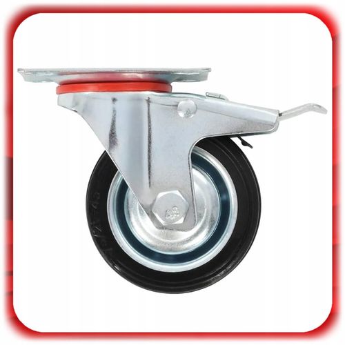 ZESTAW 4 SZT. JEZDNYCH KÓŁEK KÓŁKA 75MM OBROTOWE Z HAMULCEM Skrętne na Arena.pl