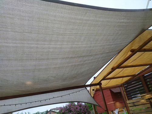 ŻAGIEL PRZECIWSŁONECZNY OGRODOWY TARASOWY BARDZO MOCNY HDPE SZARY 5X5 na Arena.pl