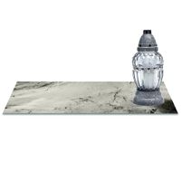 SZKLANA PODSTAWKA POD ZNICZE z dedykacją 60x30cm Marmur 33d