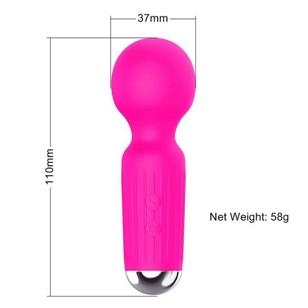 Stymulator-Rechargeable Mini Masager USB 20 Functions - Pink zdjęcie 6