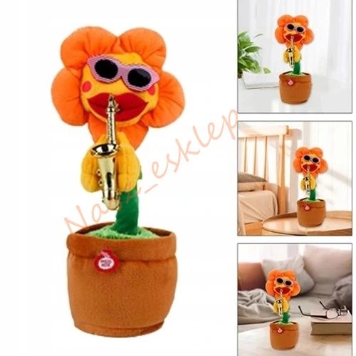 ŚPIEWAJĄCY TAŃCZĄCY KWIATEK z saksofonem SŁONECZNIK JAK KAKTUS na Arena.pl