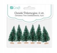 Choinka dekoracyjna zielona 5cm 6szt ŚWIĄTECZNE DEKORACJE SUPER Świetne SET