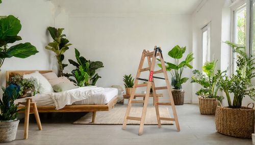 Drabina drewniana 2x5 malarska dwustronna rozstawna rozkładana BAULICH na Arena.pl