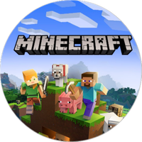 Opłatek na tort Urodziny Minecraft Klocki Gra Piksel