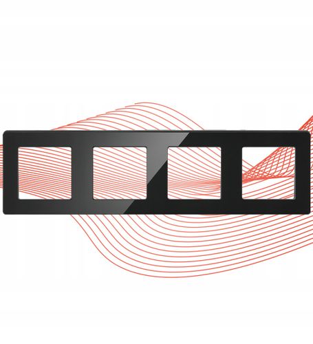 Poczwórna ramka czarna szkło seria RM PSMART na Arena.pl