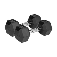 Hantle żeliwne gumowane HEX 2x10kg  Rebel hexagonalne zestaw 20kg SOLIDNE