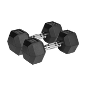 Hantle żeliwne gumowane HEX 2x10kg  Rebel hexagonalne zestaw 20kg SOLIDNE